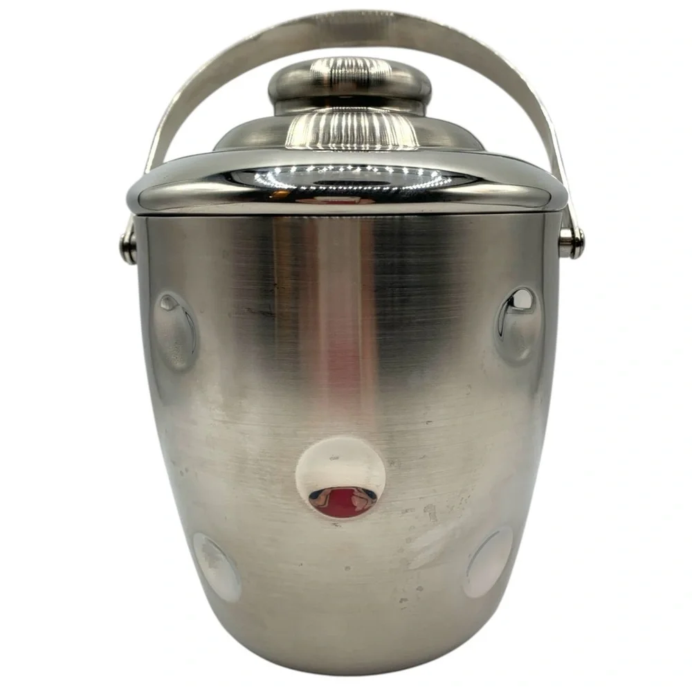 Vintage Waterford Marquis Stainless Steel Ice Bucket Original Sticker
